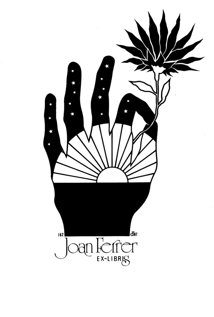 Exlibris a nom de Joan Ferrer 1987