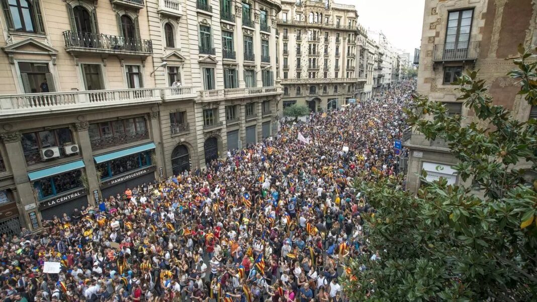Manifestació del 3 d'octubre del 2017