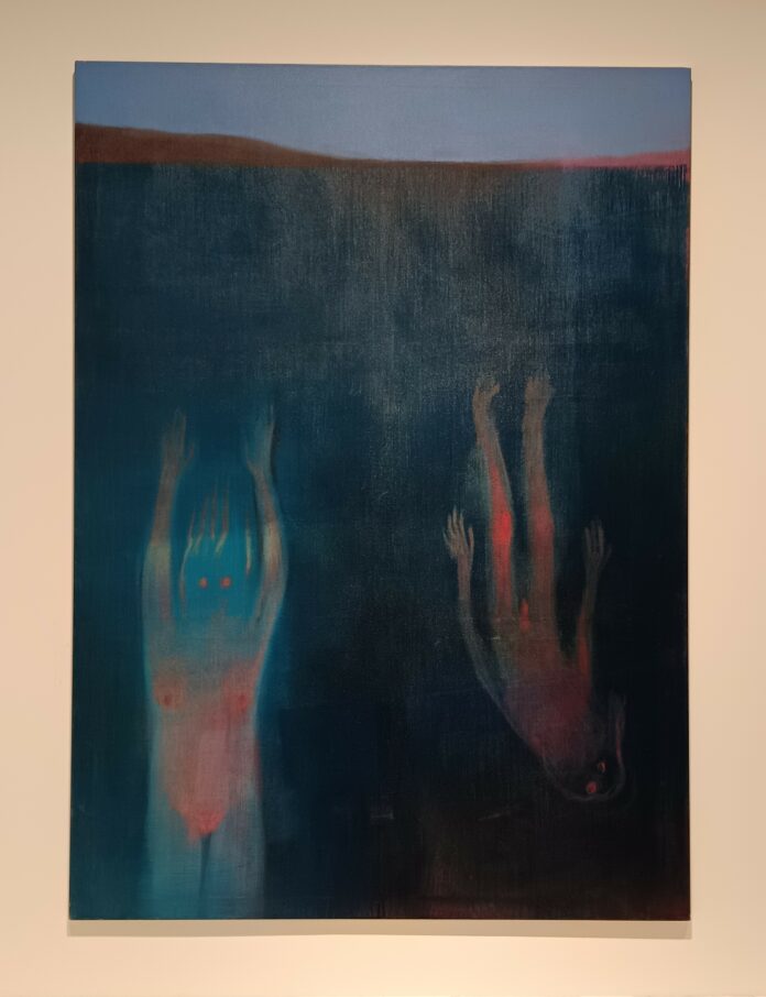 Imatge pintura a l'oli El bell blau, de Miriam Cahn exposició Desenfocat CaixaForum 20-6-2026